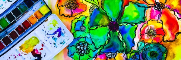 Flower and Watercolor Palette