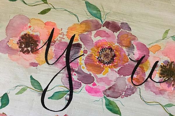 Watercolor Florals and Lettering