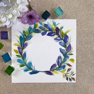 The blues and purples of this laurel wreath make me so happy. You?