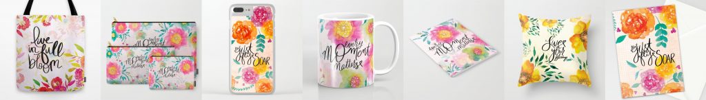 Here is a sampling of products in my Society6 shop.
