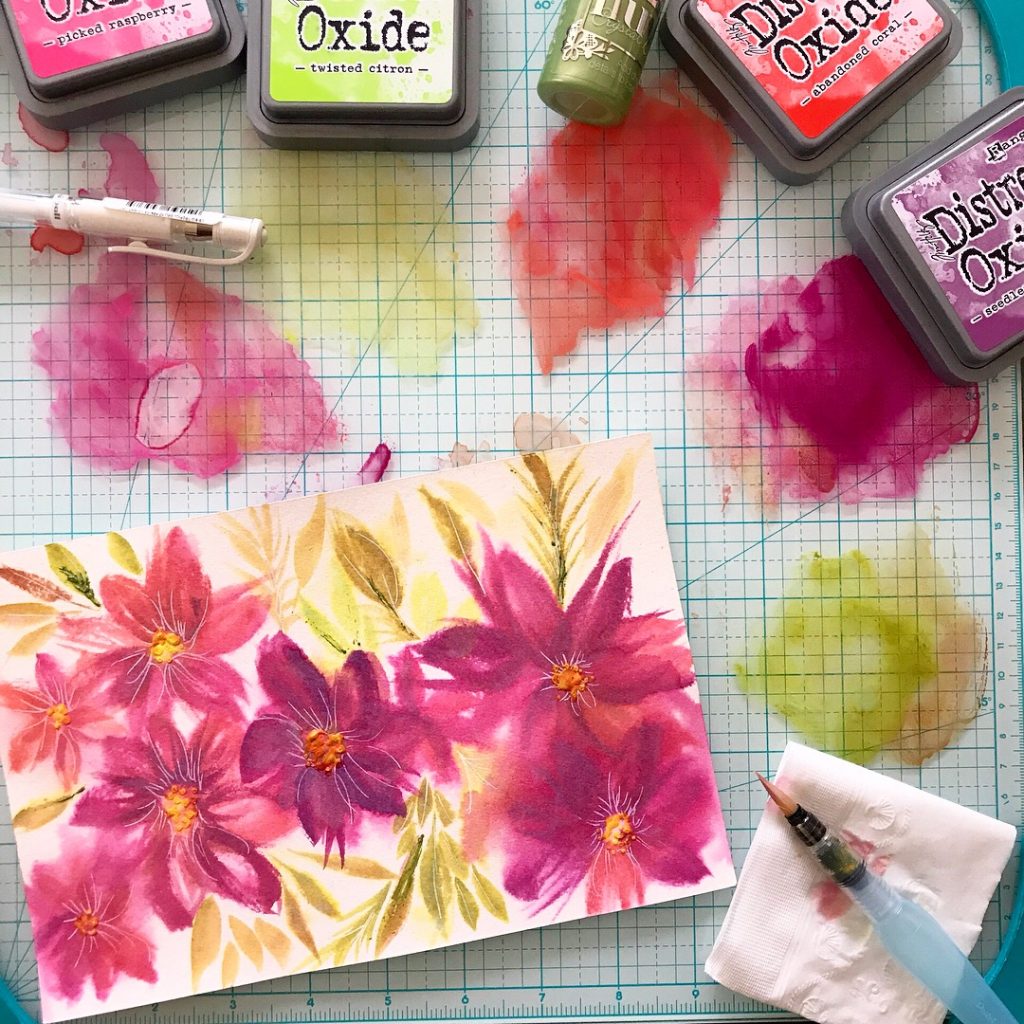 Painting with Distress Oxide Inks