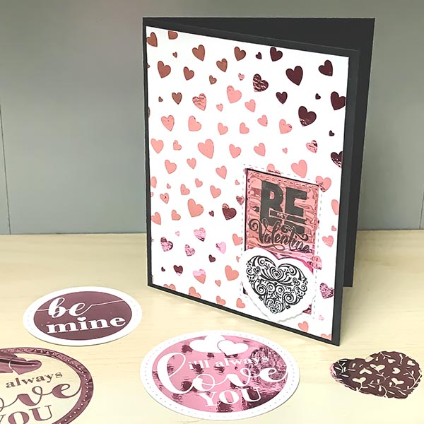 Be My Valentine Foil Mates Card