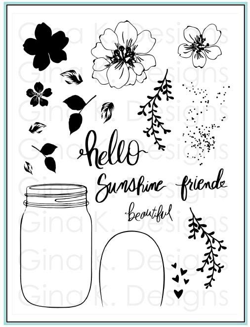 Hello Beautiful Stamp Set with Gina K Designs