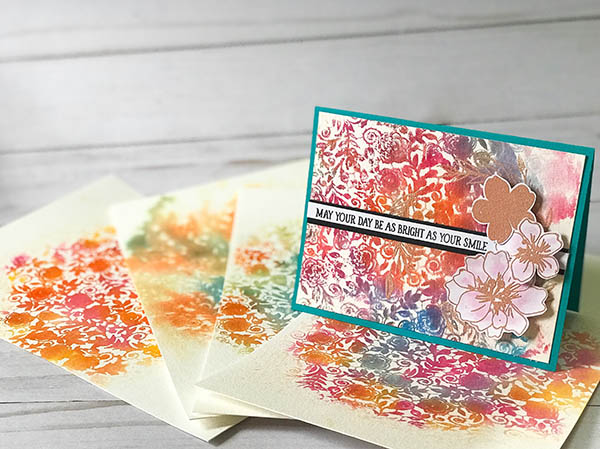 Watercolor Background Stamping