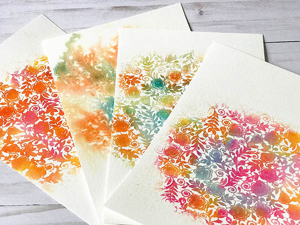 Watercolor Patterned Paper Backgrounds