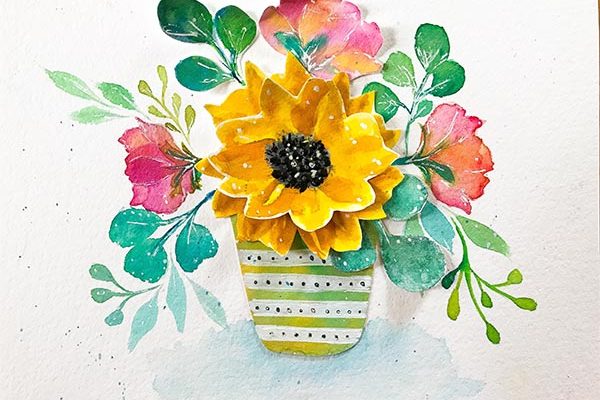 3D Paper Art Sunflower