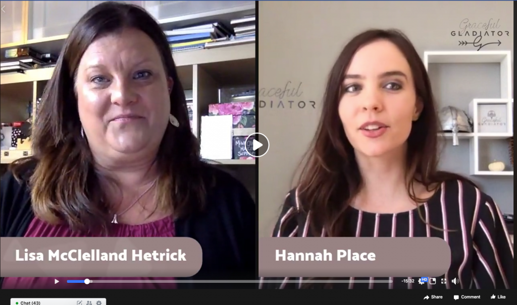 Facebook Live Interview with Hannah Place Graceful Gladiator