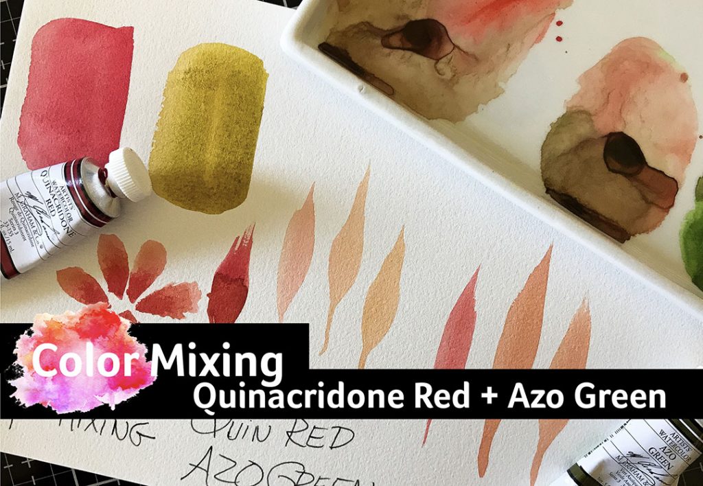 Image for color mixing Quinacridone Red and Azo Green