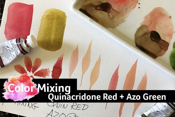 Image for color mixing Quinacridone Red and Azo Green