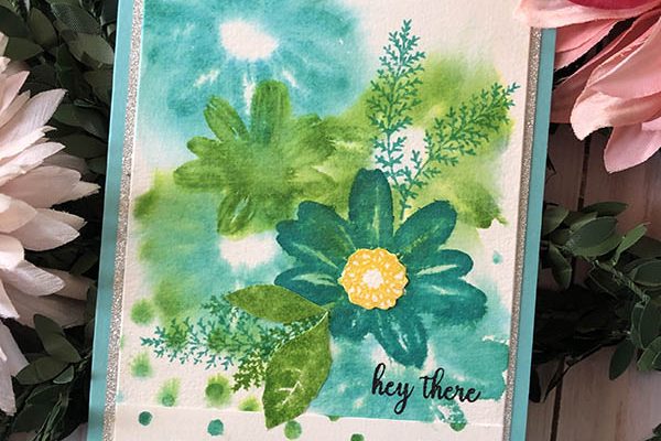 Watercolor Stamping Flowy Flowy Florals