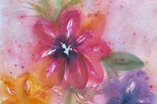 Dreamy Florals in Progress