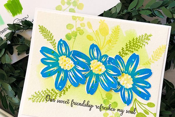 Graphic Stamping with Pops of Watercolor