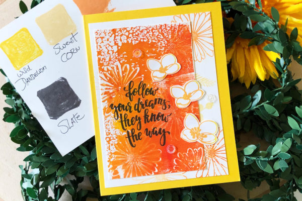 Gelli Plate Backgrounds for card making