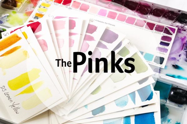 Watercolor palette series PINKS