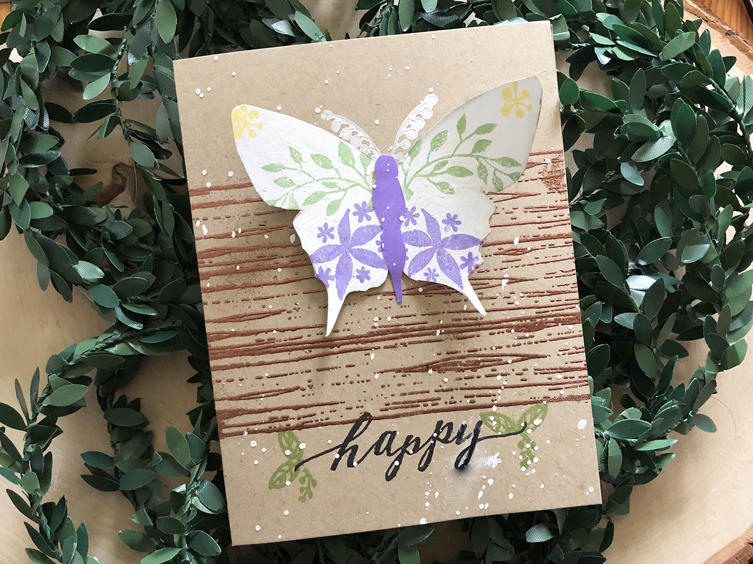 Rustic Butterfly Card Design with Gina K Designs