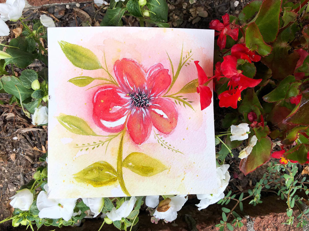 Washy Watercolor Florals Using a Bee Paper Company Watercolor Journal -  Indigojade Creative