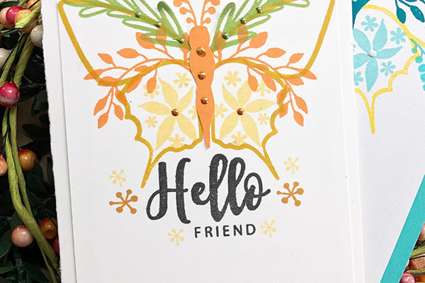 Hello Friend Card using Gina K Designs Stamps