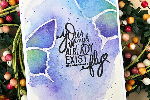 Watercolor Card using Albrecht Durer Watercolor Pencils