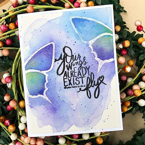 Watercolor Card using Albrecht Durer Watercolor Pencils