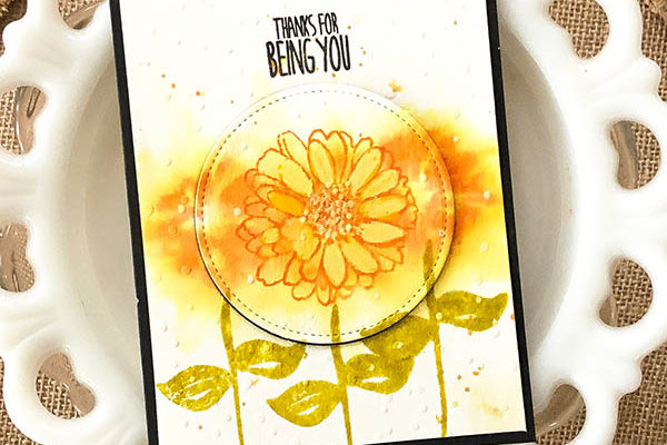 Creating texture with watercolor card