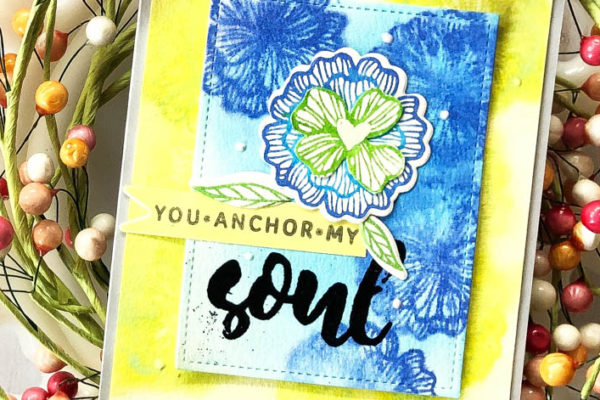 Soul card using distress oxide inks