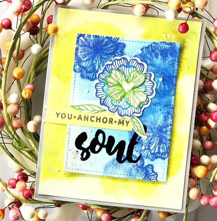 Soul card using distress oxide inks