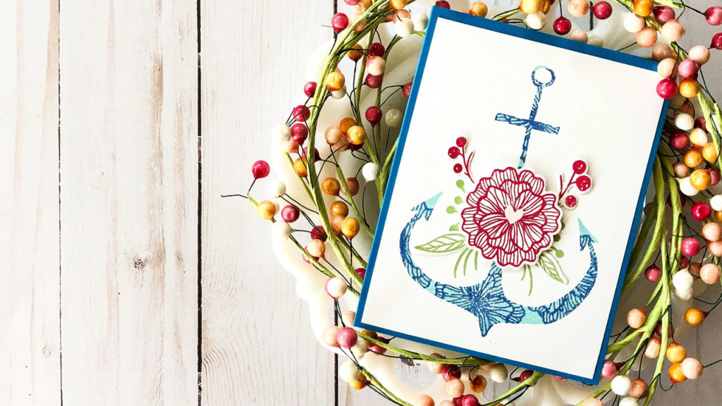 You Anchor Me Pattern Design Card
