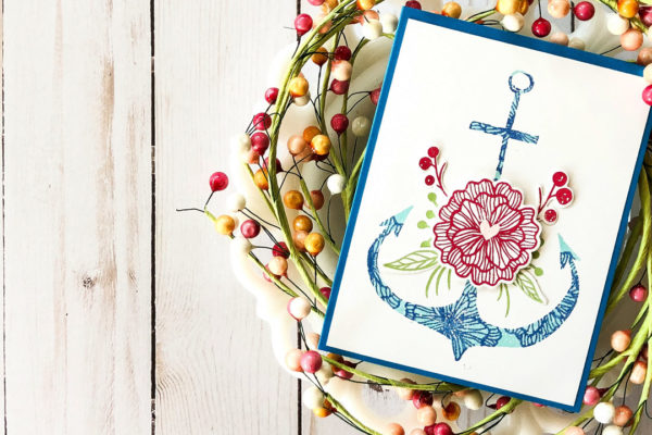 You Anchor Me Pattern Design Card
