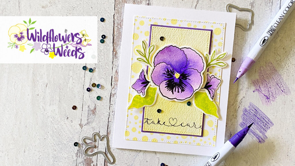 Wildflowers and Weeds Pansy Card