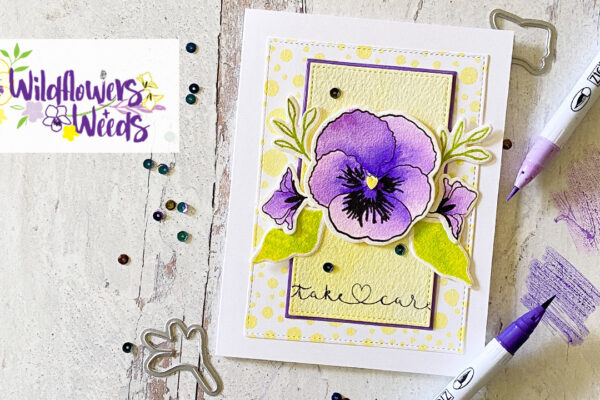Wildflowers and Weeds Pansy Card