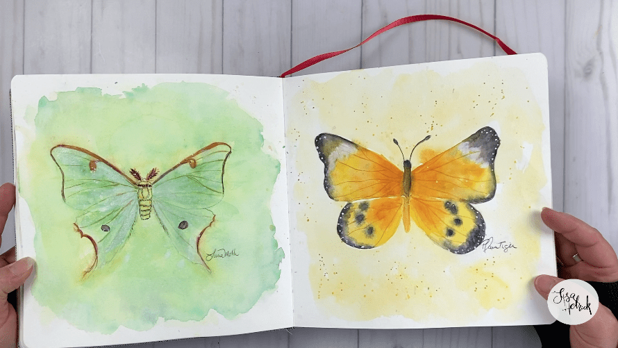 Butterflies in Sketchbook 