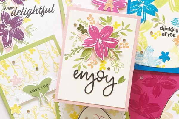 Samples of cards using Always Delightful