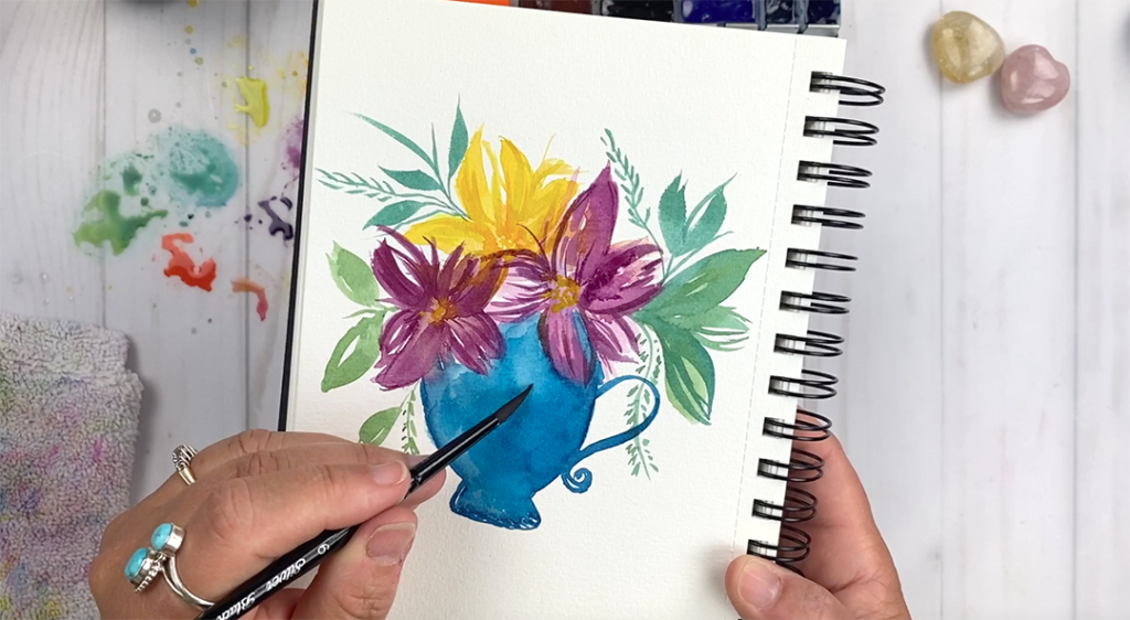 Tea Cup floral watercolor