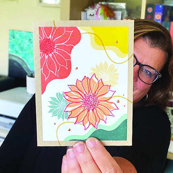 Lisa Hetrick Sharing an Abstract Card Design