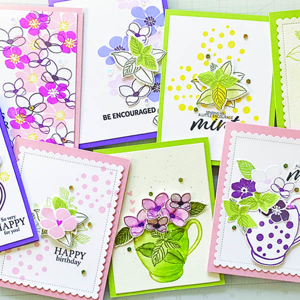 Cards using the Be Encouraged stamp set