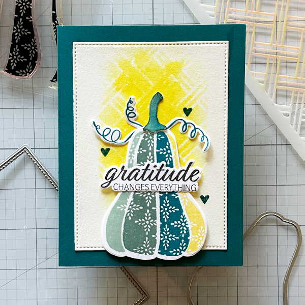 card idea using grace and gratitude stamp set