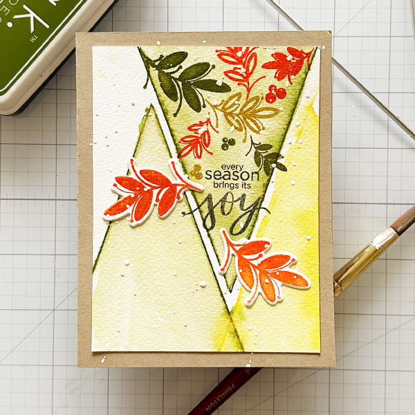 card with fall color palette