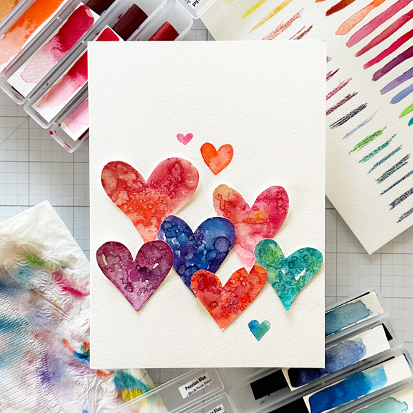 Watercolor Heart Card