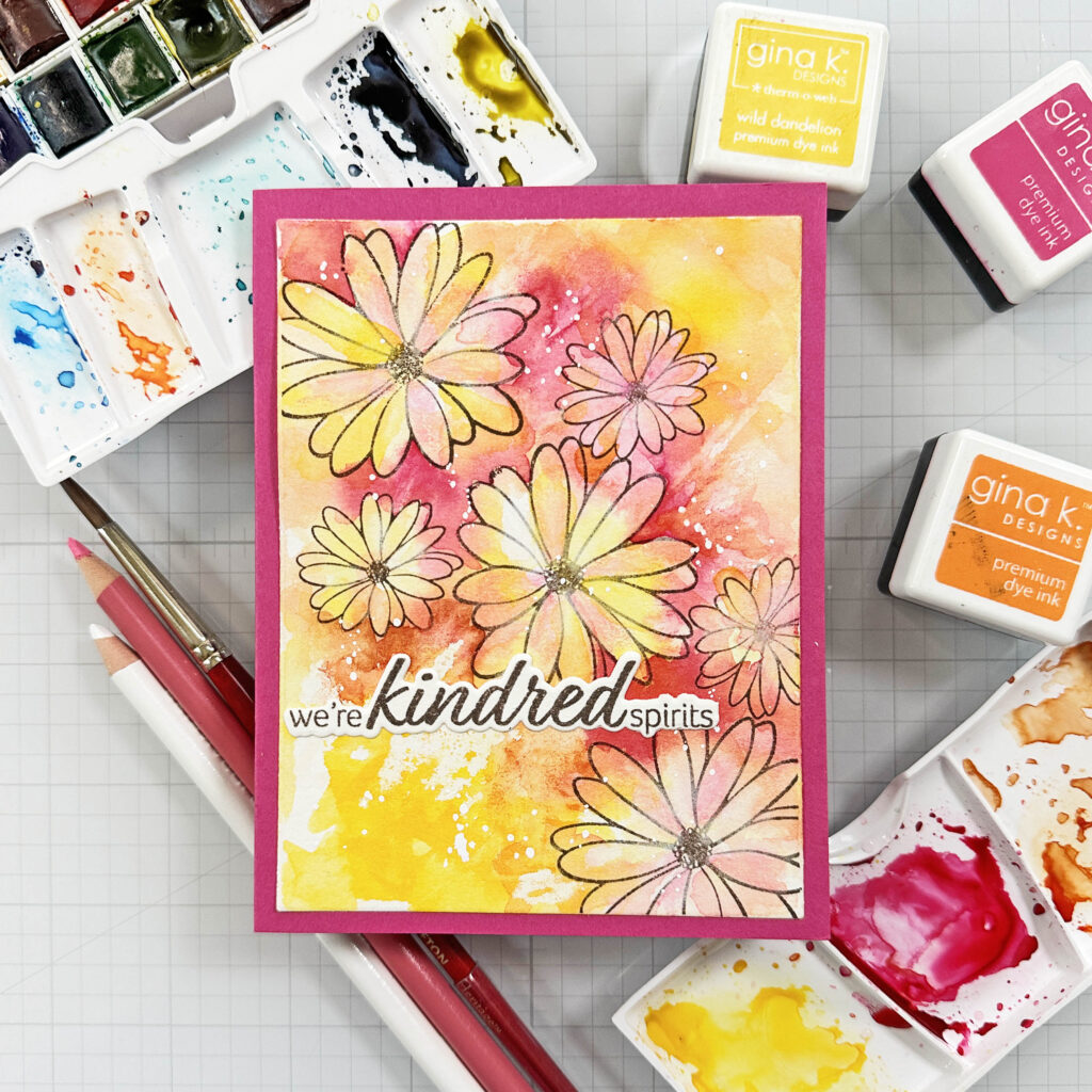 watercolor resist florals