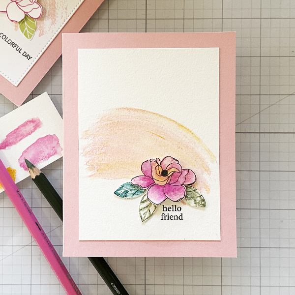 cardmaking with watercolor pencils