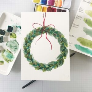 watercolor wreath